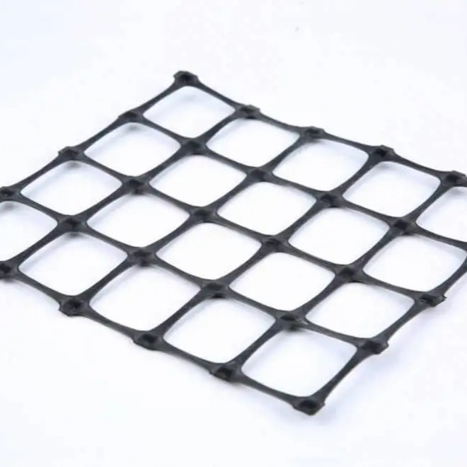 geogrid polypropylene two way geo grid pp biaxial plastic geogrid for retaining wall