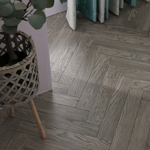 Apolloxy Brand DIY 15Mm Thickness Herringbone Brushed Oak Engineered Wood Flooring