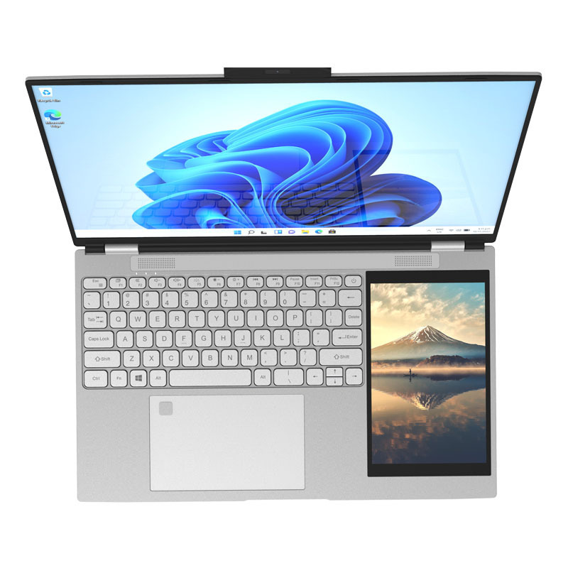 Hot Selling Cheap Laptop Wholesale Dual Screen 15.6 Inch+7 Inch Intel N95 Quad Core 1920*1080 Touch Screen Game Business Laptop