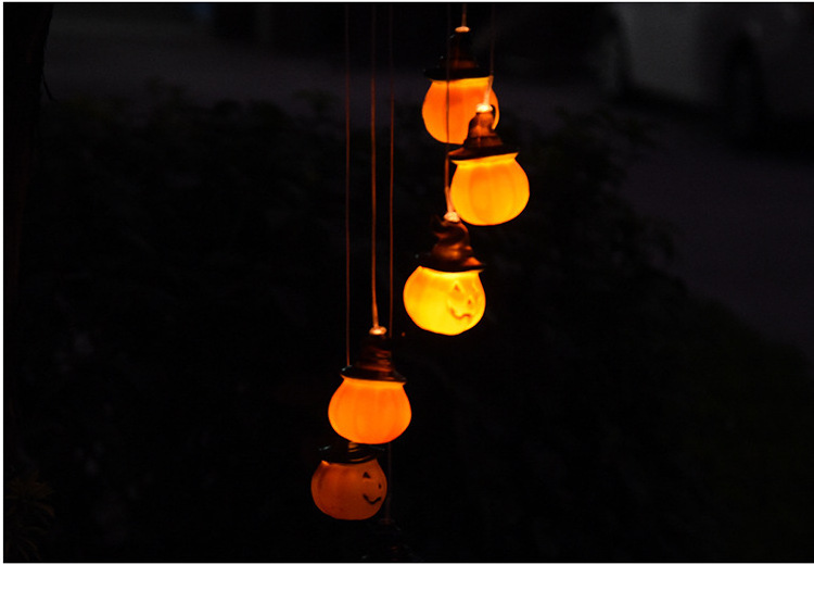 Halloween Outdoor LED Solar Wind Chime String Lights For Garden