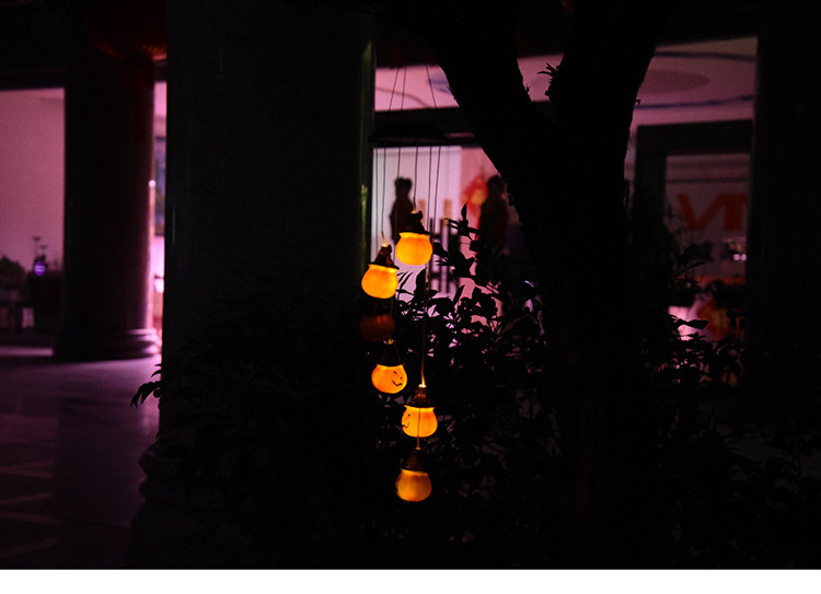 Halloween Outdoor LED Solar Wind Chime String Lights For Garden