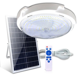 2022 round dimmable remote control 50W 80W 120W 150W 200W 300 watt indoor solar powered ceiling led light for home