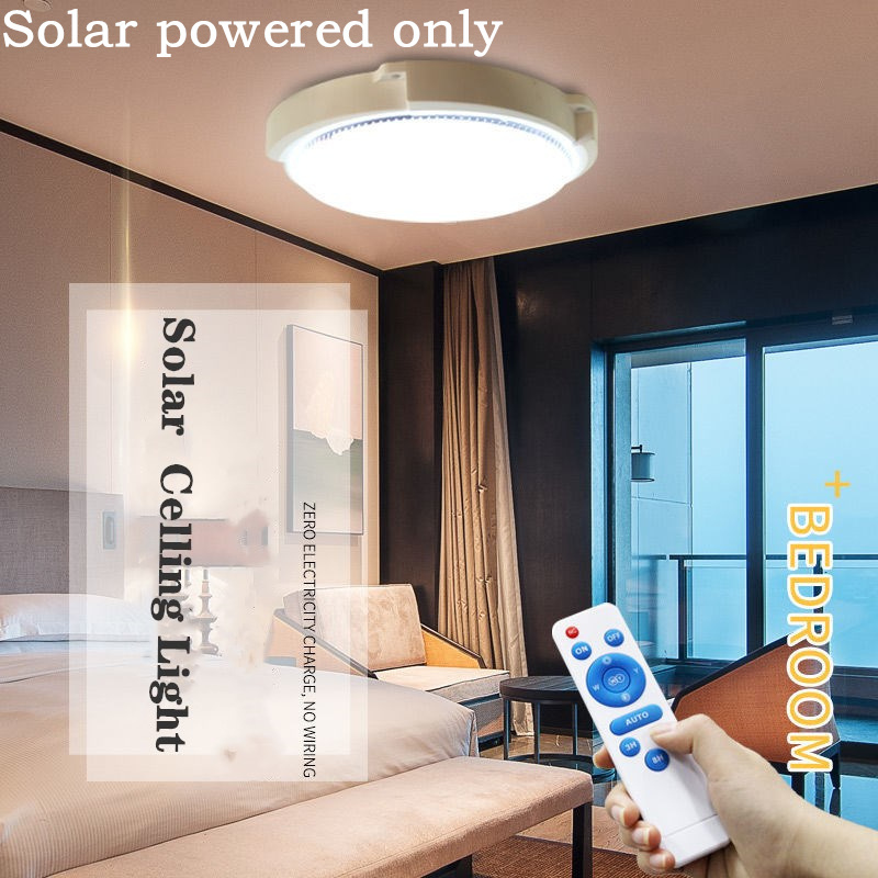 2022 round dimmable remote control 50W 80W 120W 150W 200W 300 watt indoor solar powered ceiling led light for home