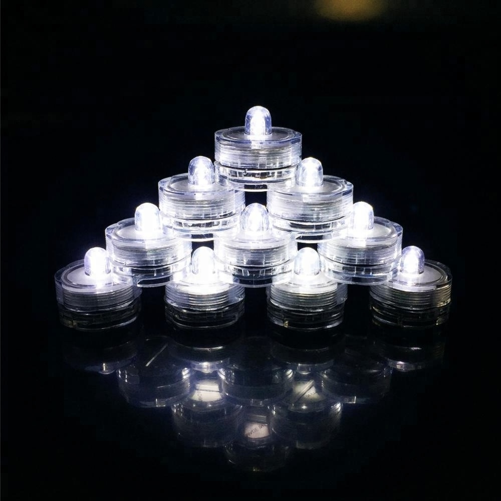 Warm White Waterproof CR2032 Battery Operated LED Submersible Tea Lights