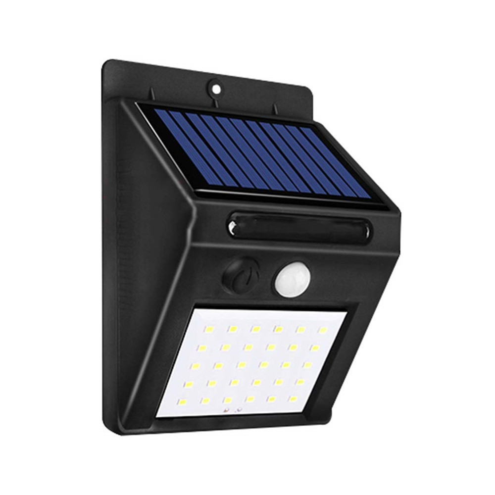 2019 Super Hot PIR sensor CDS Night sensor Solar Powered 30 LED Wall Light Outdoor For Courtyard Pathway