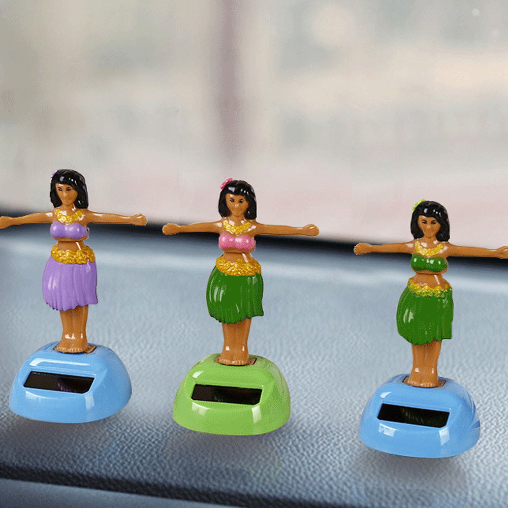 Hawaii Solar Car Dashboard Decorations Dance Girl Doll