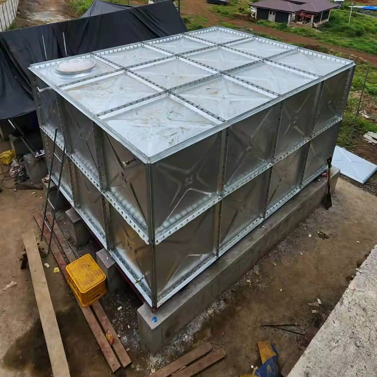 Underground Galvanized Steel Water Tank Flexible Assemble Panel Tank Galvanized Steel Storage Water Tank