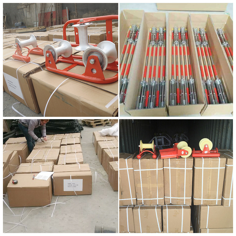 electric guide Cable pulling equipment cable guide roller wheel cable pulling rollers