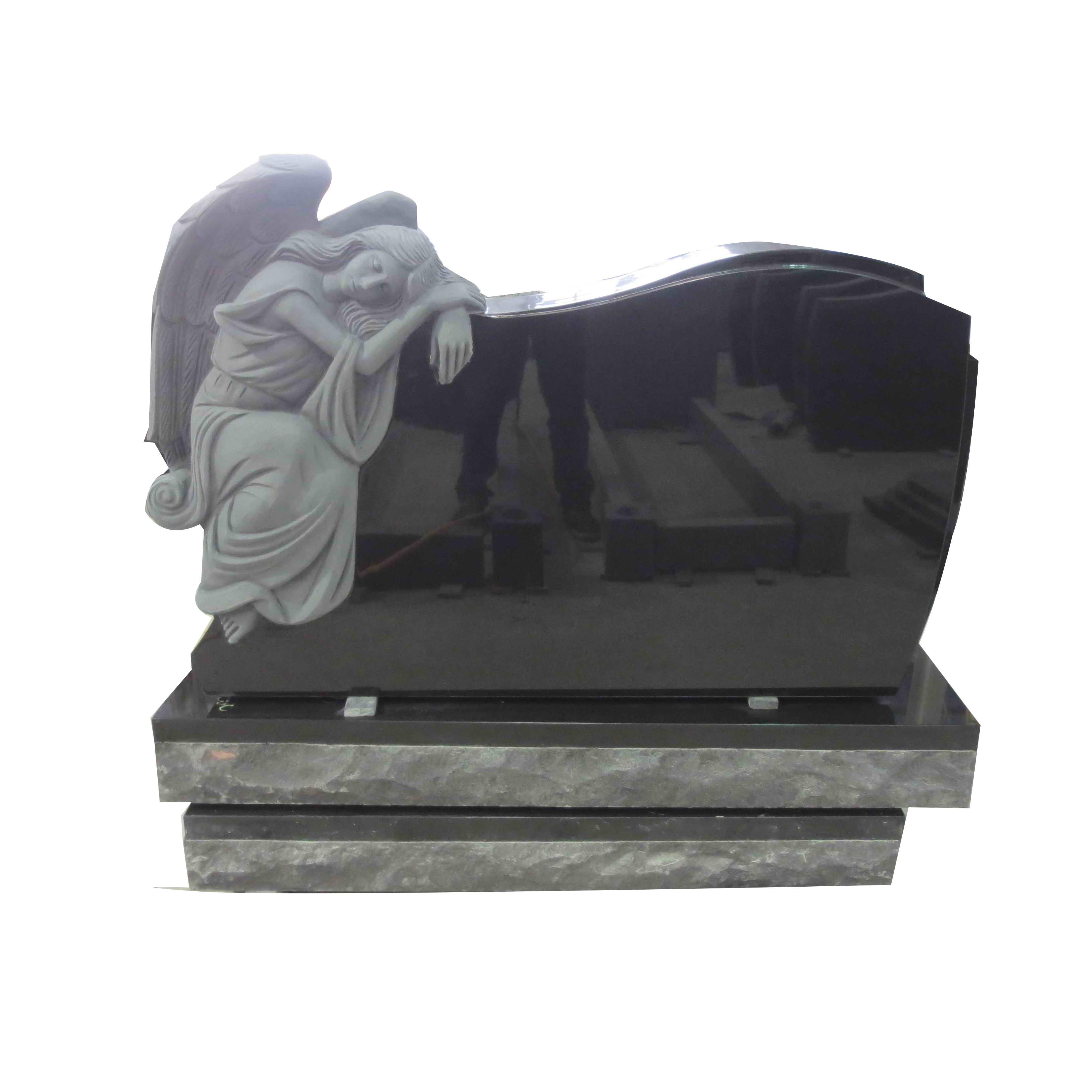 Wholesale monument-for-cemetery-design customized with headstone flower vase and base stone tombstone.