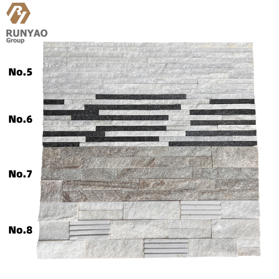 stack stone effect white stone Wall Cladding natural Exterior Wall stone Slate