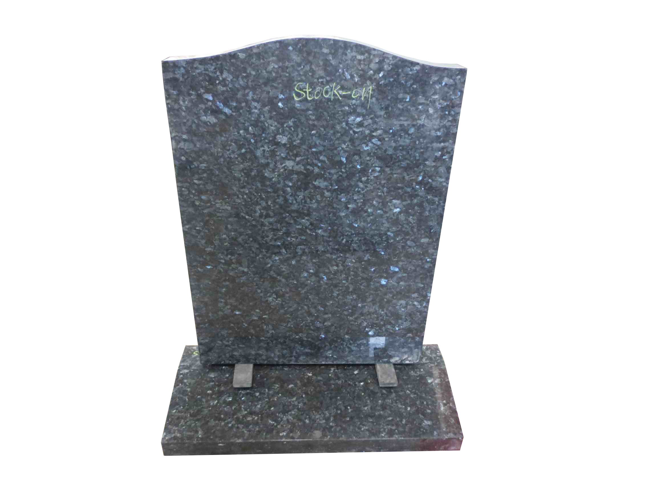 New Product Blue Pearl Tombstone American Style Monument With Flower Upright Headstone