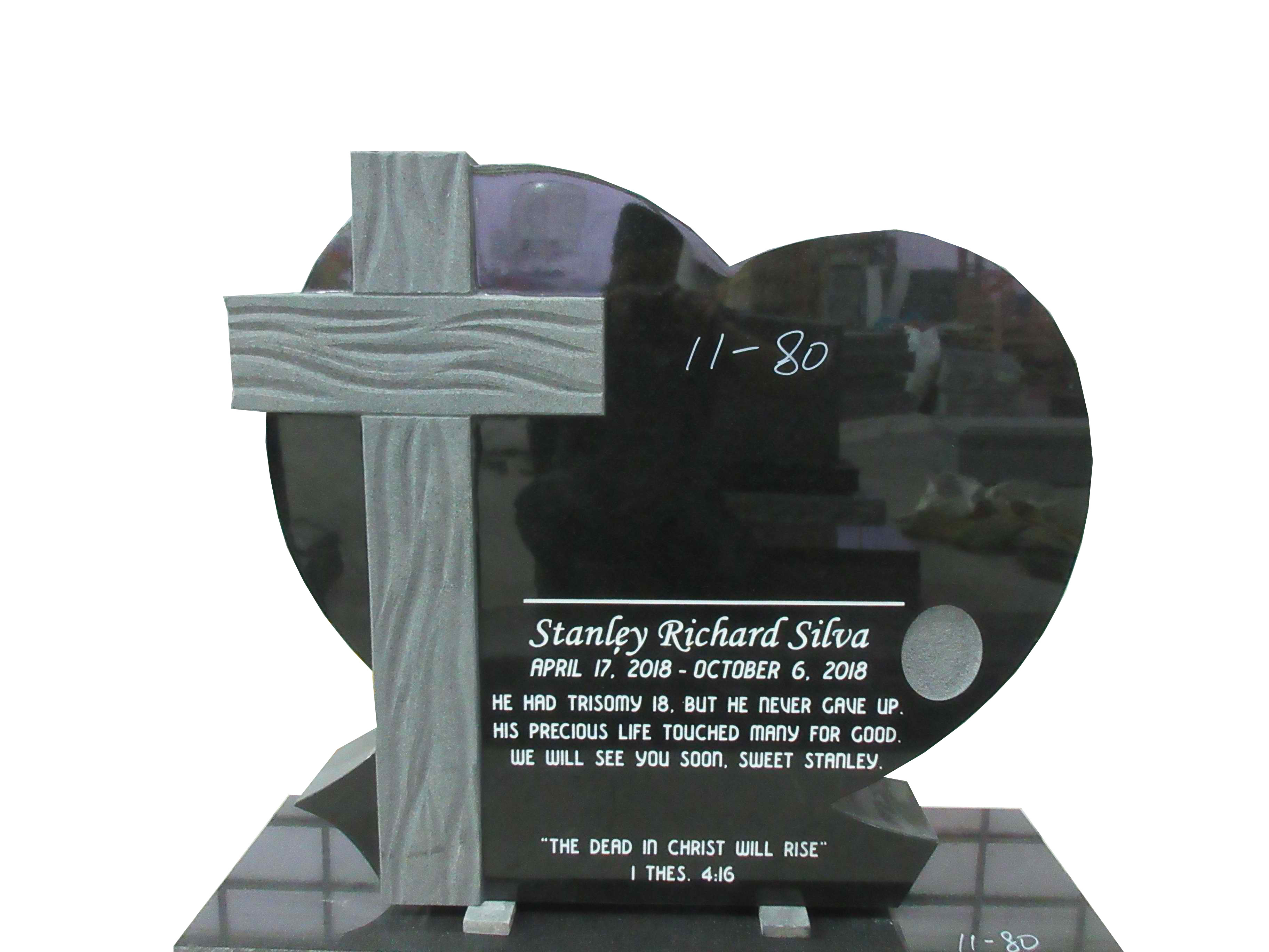 black headstone marble cross black heart shape tombstone carve heart granite tombstone