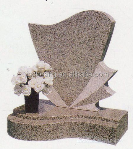 Design Memorial Tombstone Granite Tombstone Carved Rose JH Beautiful Pink Headstone American Carved Polish High Polished CN;FUJ