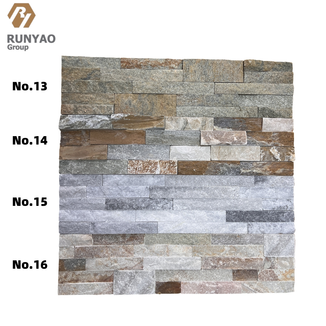 stack stone effect white stone Wall Cladding natural Exterior Wall stone Slate