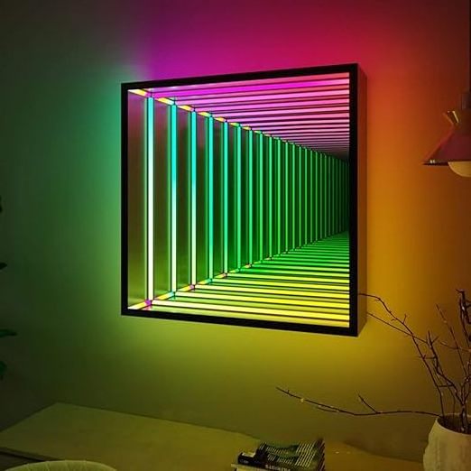 tunnel lamp infinity mirror LED bedroom mirror smart glass for home decoration espejo de pared