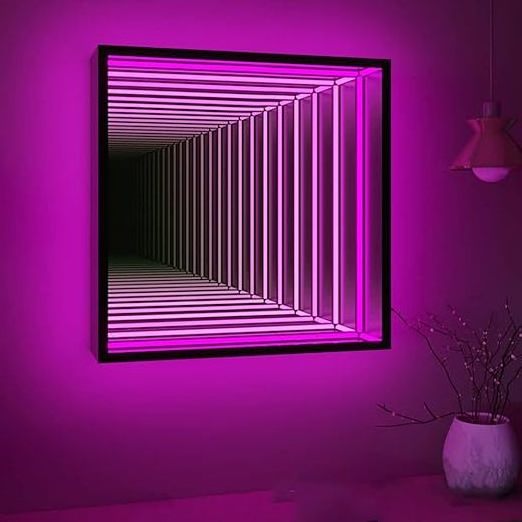 Factory Wholesale Wall Hanging Decoration Bedroom Salon Furnature Defogger Tunnel Mirror Touch Sensor Endless Infinity 3D Mirror