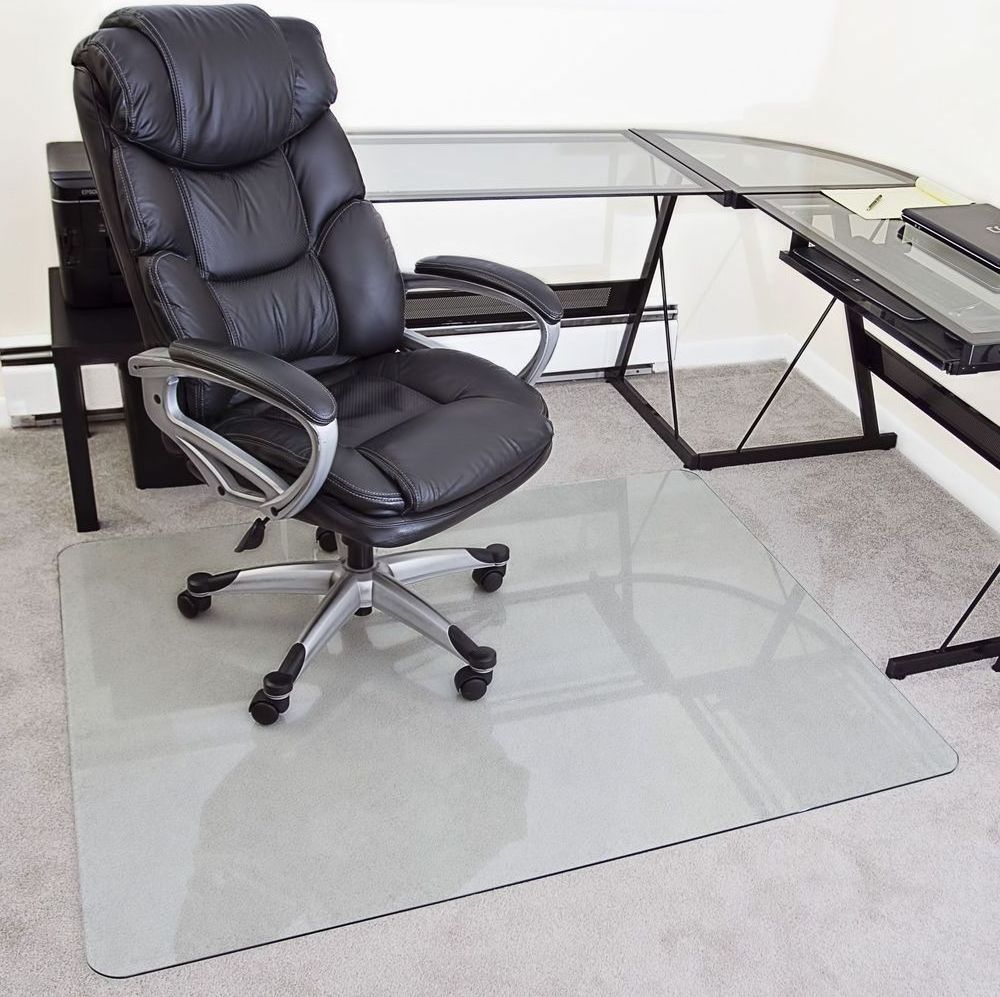 Polished Edge Clear Tempered Glass panel Furniture Board Chair Mat