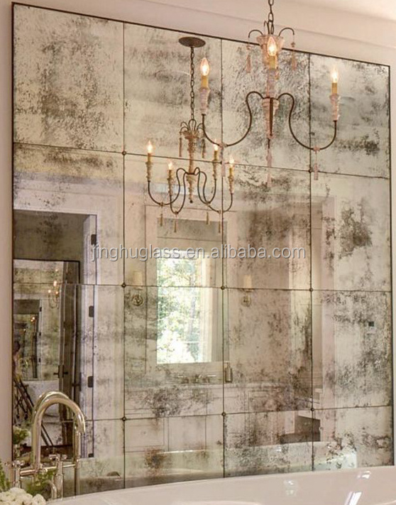 Jinghu China Factory Subway Tiles Backsplash Antique Mirror Glass Sheet for Home Decoration