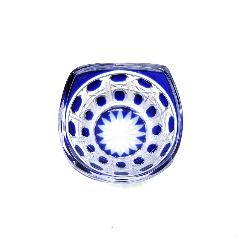 Japanese cut to clear crystal glass sushi sauce dish for home decoration and restaurant with gift box