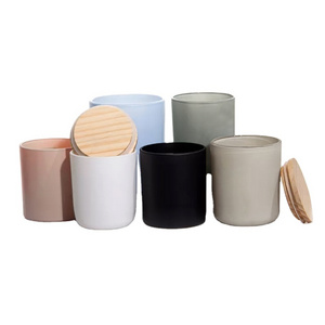 China factory cheap glass votive customized candle holder with wooden or metal lid and box