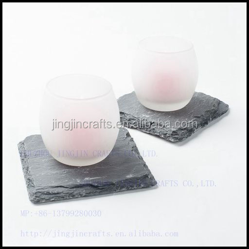 frosted black glass candle jar empty candle holder with/without sealed lid