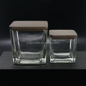 frosted black glass candle jar empty candle holder with/without sealed lid