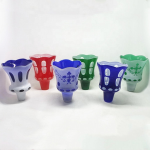 Wholesale Various Of Corss Model Votive Glass Candle Holder Colored