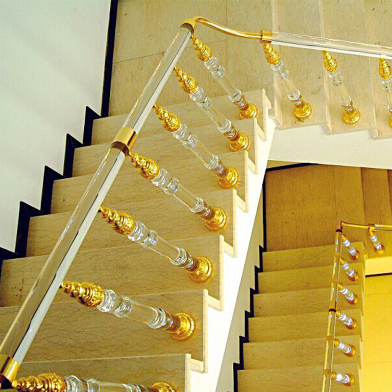 Fashion High Crystal Stair Railing Glass Decorative Pillar