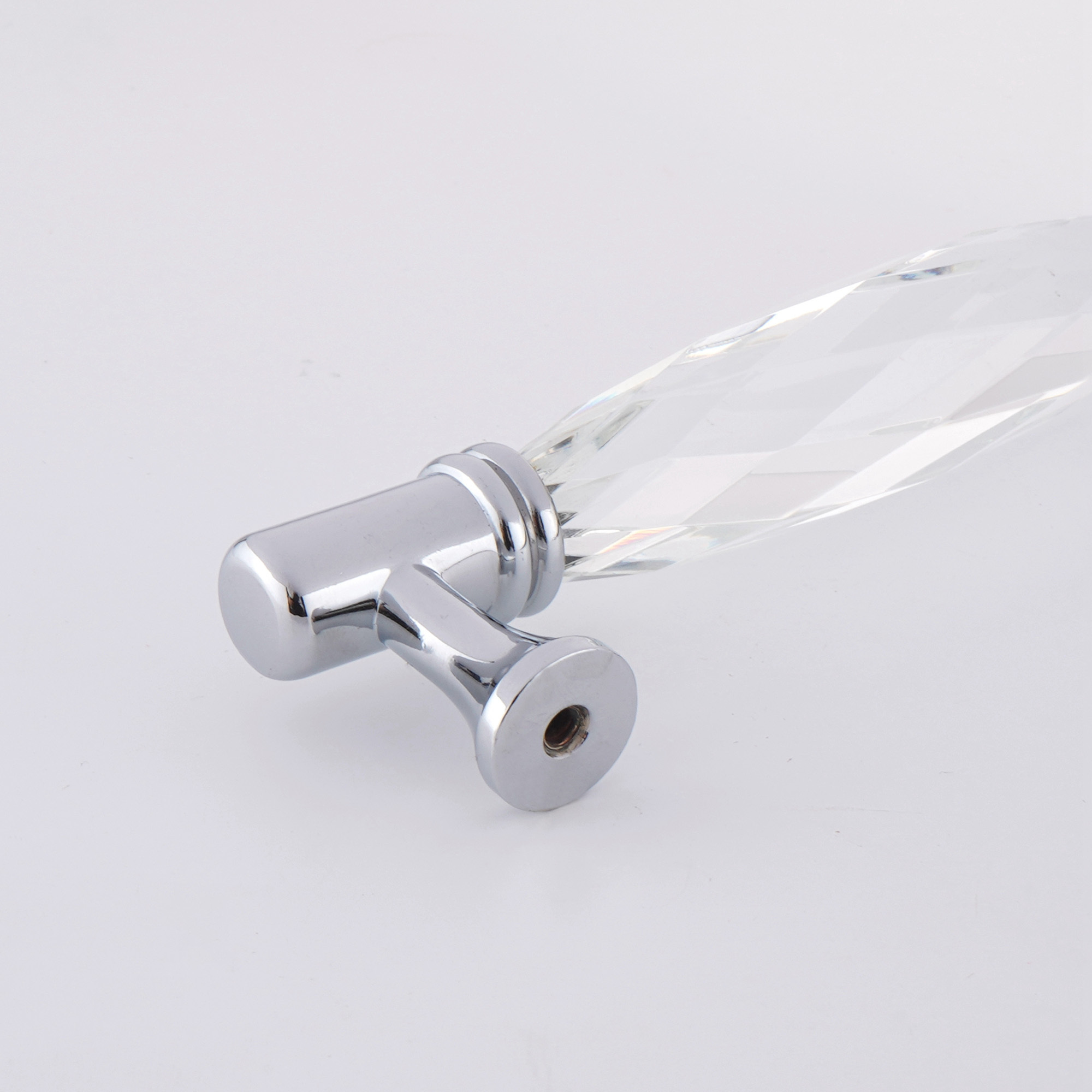 96/128mm Crystal Long Handle Zinc Alloy Handles for Furniture Crystal Cabinet Knobs Drawer Wardrobe Pull