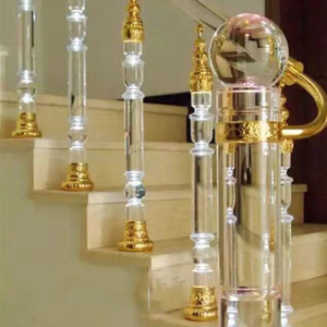 Fashion High Crystal Stair Railing Glass Decorative Pillar