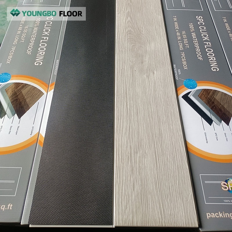 Environmentally Friendly Stone Plastic Composite Vinyl Floor Waterproof Interlock Click Vinyl SPC Flooring Tiles