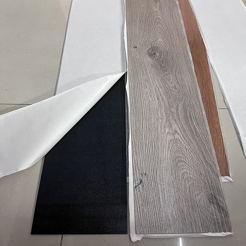 Low Price Peel and Sticker Floor Tiles Wood Marble Grain PVC Luxury Vinyl Flooring Plank LVT Self Adhesive Floor Tiles