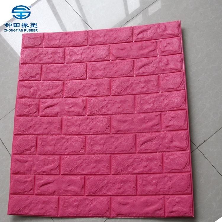 DIY heat insulation foam wall covering 3d tiles waterproof 3D brick wall paper