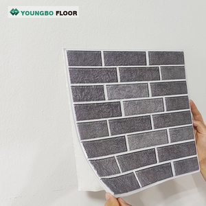 Waterproof Hot selling FOAM self-adhesive waterproof wallpaper 3D design stone wall brick Sticker