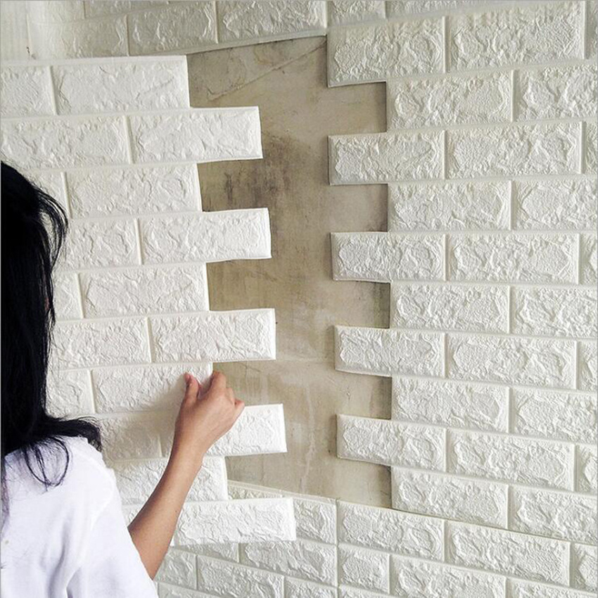 3D Foam brick home decoration wallpaper sticker