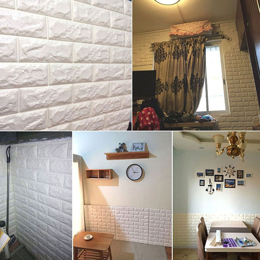 3D Foam brick home decoration wallpaper sticker