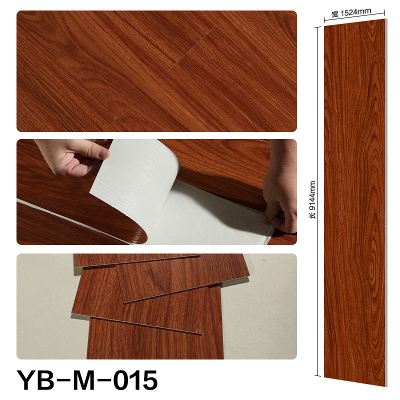 Waterproof peel and stick easy installation self adhesive wooden style vinyl pvc comfortable flooring lvt flooring plank