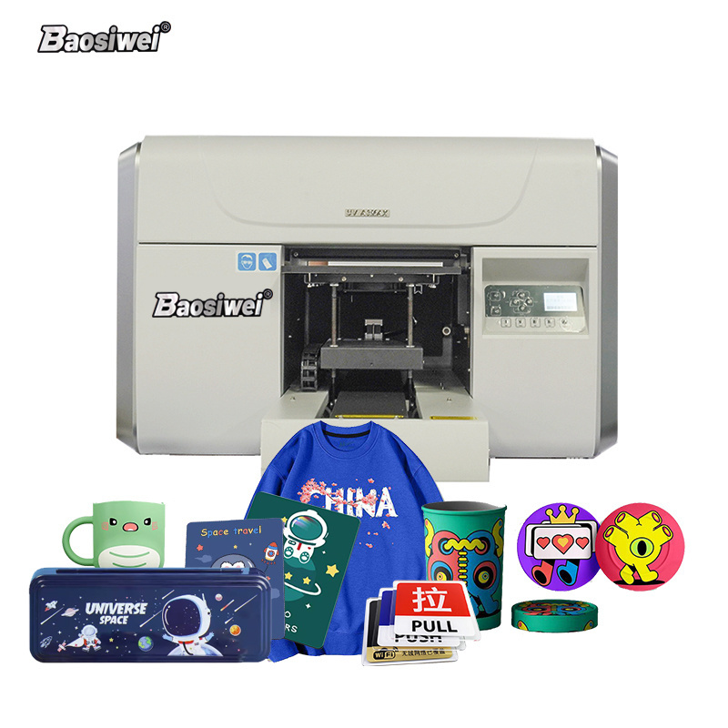 Baosiwei Refinecolor High Efficiency A3 UV Inkjet Printers Cell Phone Case Printer Logo Digital Flatbed Printing Machine