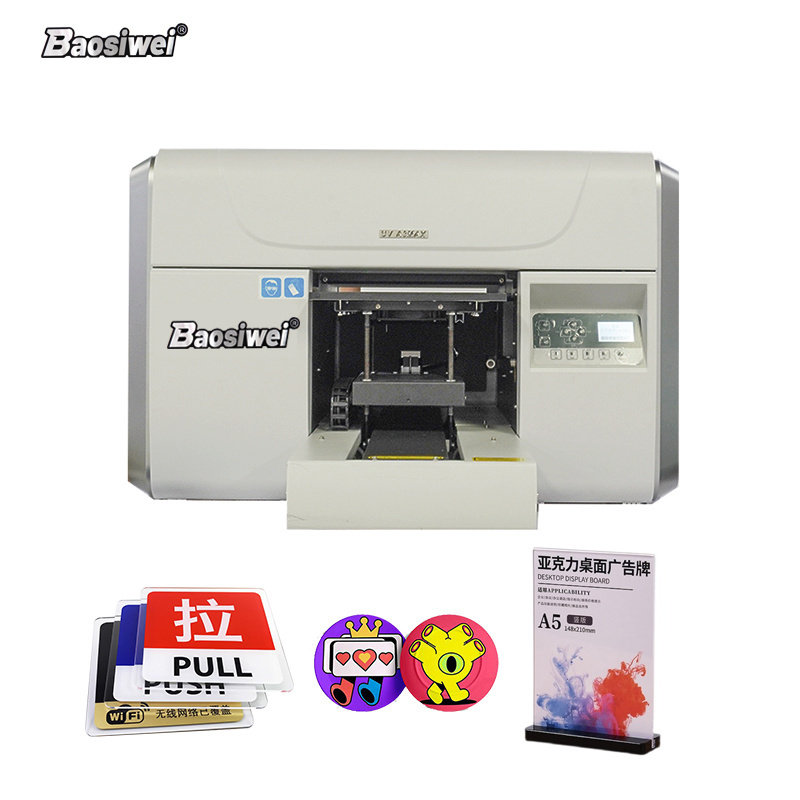 Baosiwei Refinecolor High Efficiency A3 UV Inkjet Printers Cell Phone Case Printer Logo Digital Flatbed Printing Machine