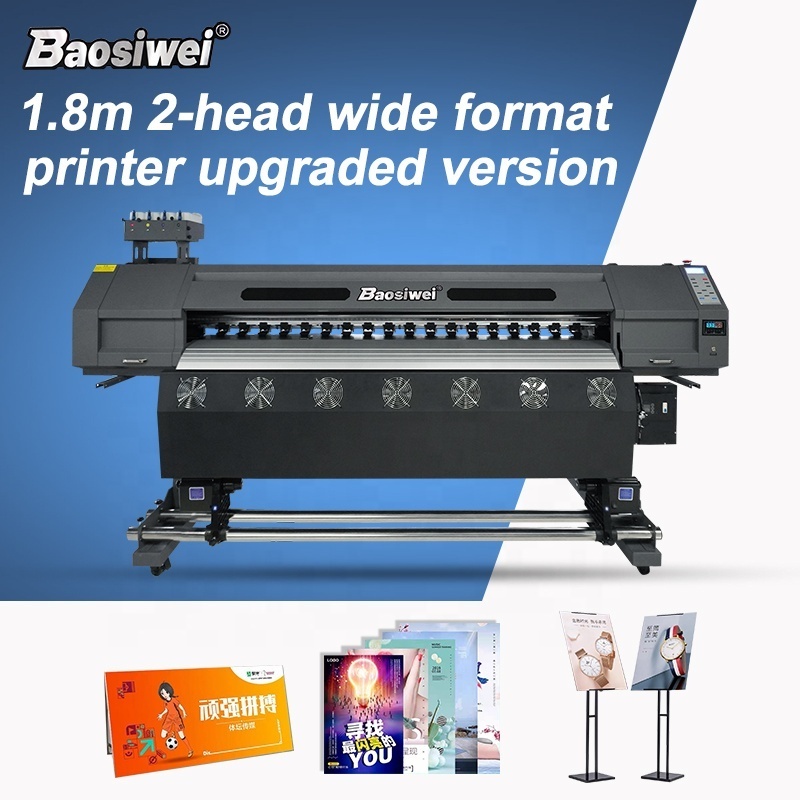 Baosiwei 1.8m tarpaulin advertising printer large format eco-solvent printing machine outdoor banner pvc eco solvent printer i32