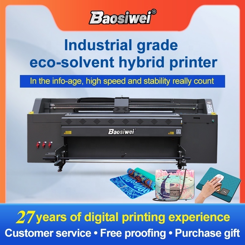 Baosiwei 2023 Printer Eco Solvent I3200 Inkjet Printer 1.9m Plotter Large Format Poster Canvas Vinyl Wrap