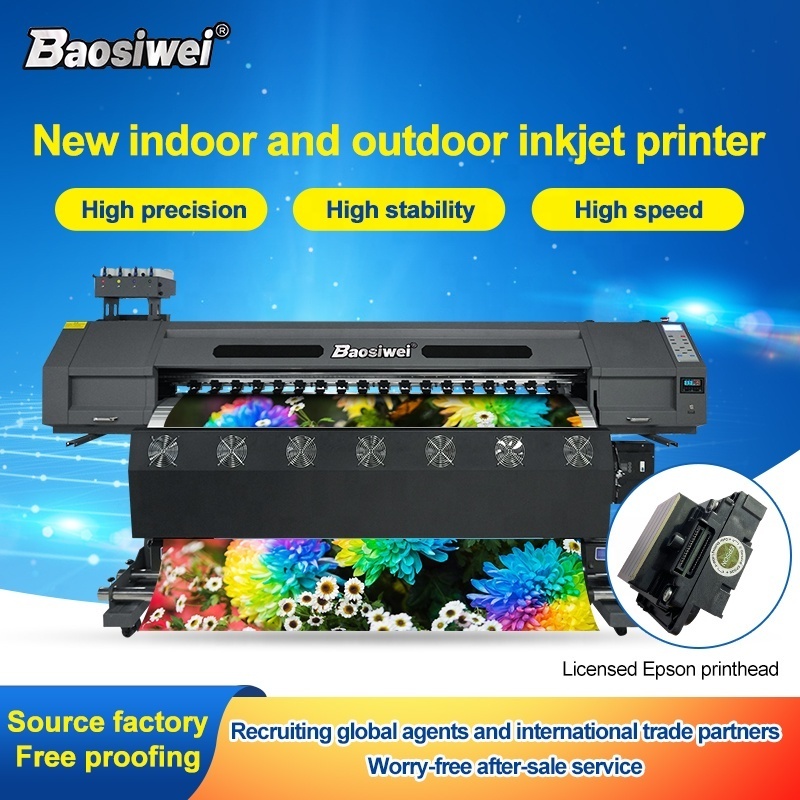 Baosiwei 1.8m tarpaulin advertising printer large format eco-solvent printing machine outdoor banner pvc eco solvent printer i32