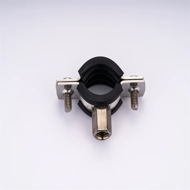 Heavy Duty Pipe Clamps With Epdm Rubber  Reinforced Band Zinc-plated Conduit clamp