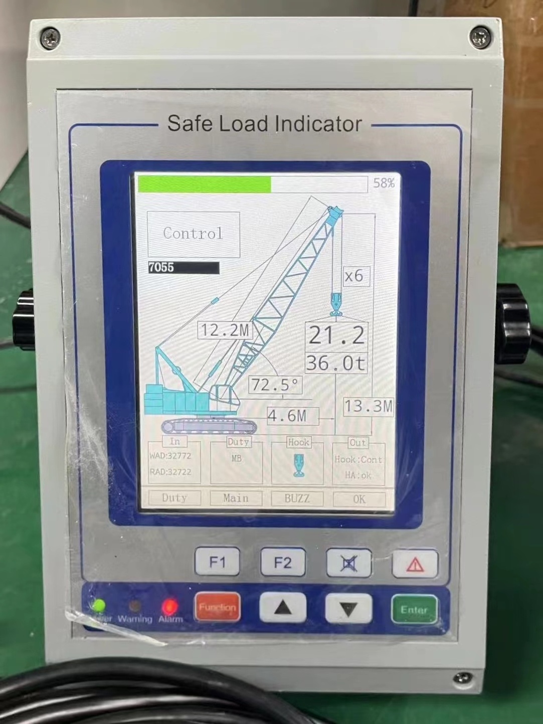 Safe Load Moment Indicator for Crawler Crane with 5.6 inch display