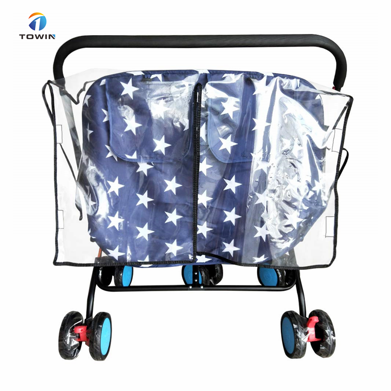 Weather Shield for Double Stroller Raincoat Universal Size Side by Side Baby Umbrella Stroller Rain Cover