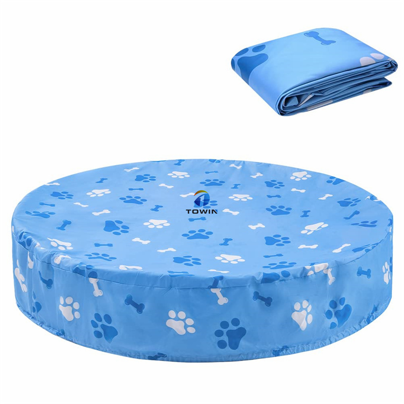 Pet dogs Foldable Swimming pool covers with waterproof fabric for ground tub cover canopy