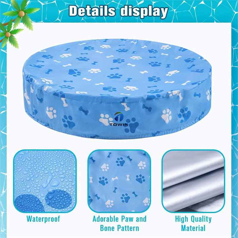 Pet dogs Foldable Swimming pool covers with waterproof fabric for ground tub cover canopy