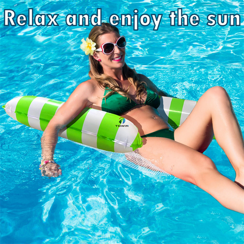 Inflatable Pool Float, Inflatable Floating Bed, Inflatable Rafts Swimming Pool Air Floating Lounger Water Hammock No Leak