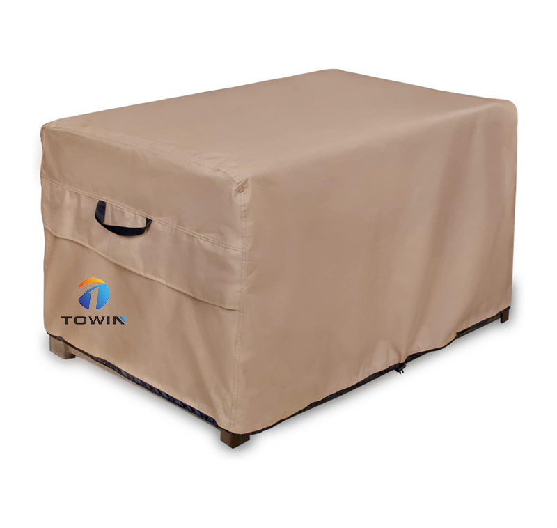 Waterproof Outdoor Rectangular Patio Deck Box Fire Pit Table Cover Storage Bench Cover