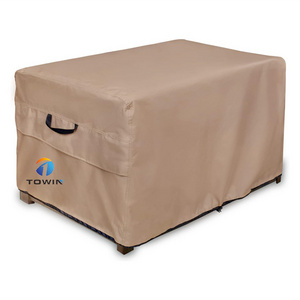 Waterproof Outdoor Rectangular Patio Deck Box Fire Pit Table Cover Storage Bench Cover